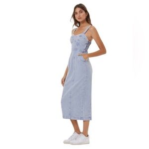 young fabulous and broke denim dress young fabulous & broke Yorkshire Dress In Denim